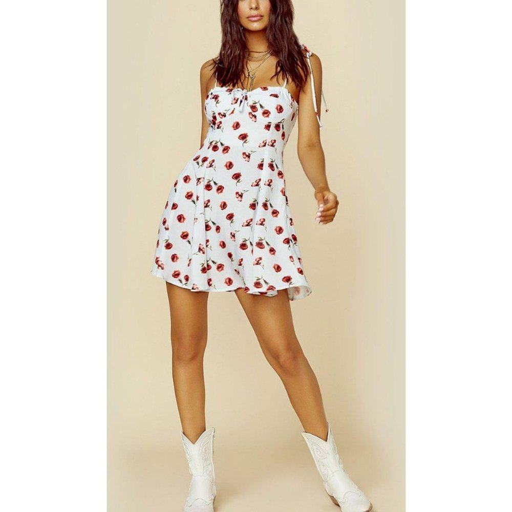NWOT Blue Life Sienna Corset Dress Size XS Extra Small Floral White Revolve